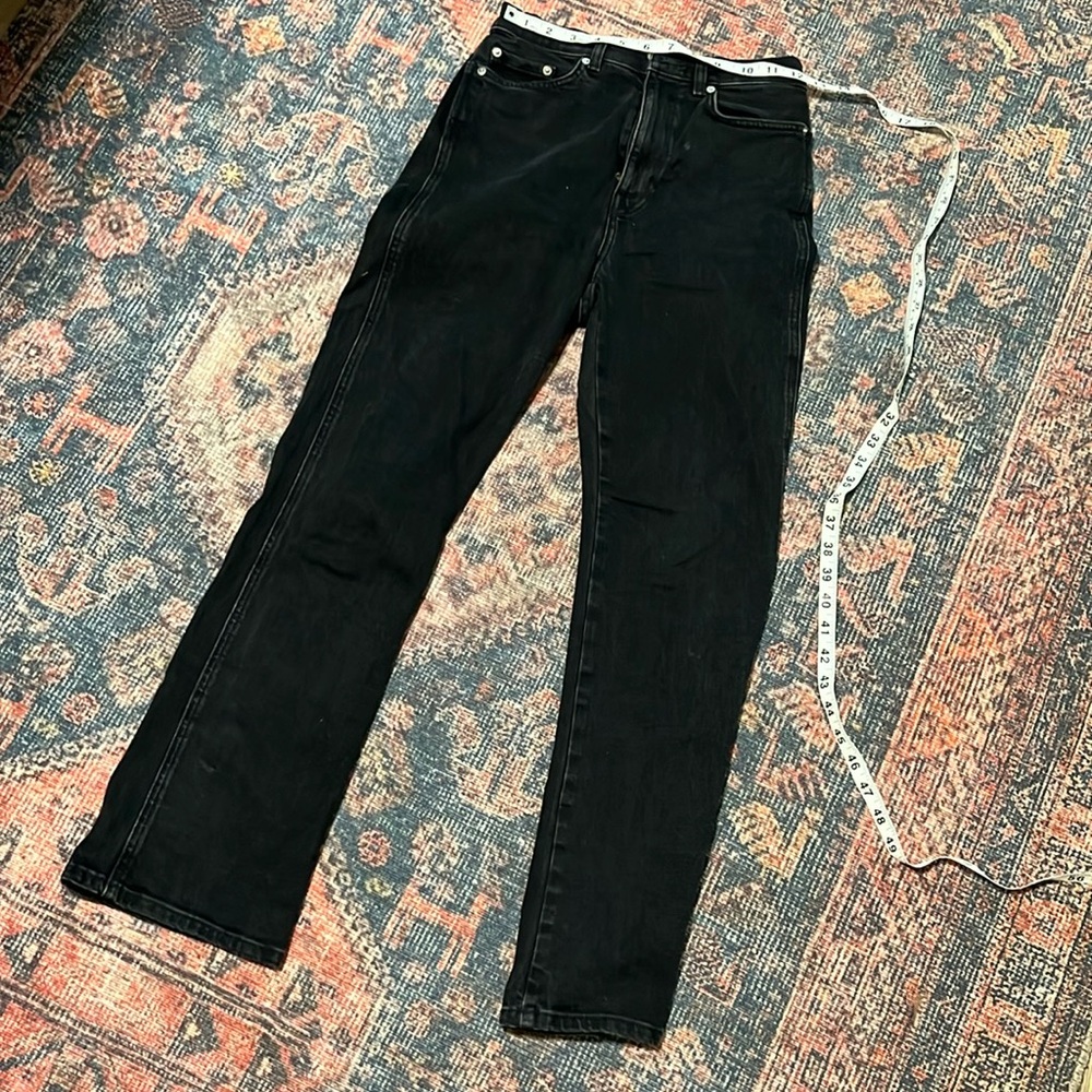 & Other Stories Black Straight-Leg Jeans